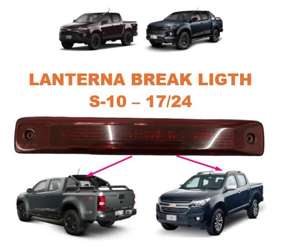 ISO1907317 S10 VM - LANTERNA BREAK LIGHT- S10 17/24 - COM PLACA LED - VERMELHA (EMB. COM 01 PECA - VALOR UNITARIO) - PC ISO1907317 S10 VM - LANTERNA BREAK LIGHT- S10 17/24 - COM PLACA LED - VERMELHA (EMB. COM 01 PECA - VALOR UNITARIO) - PC