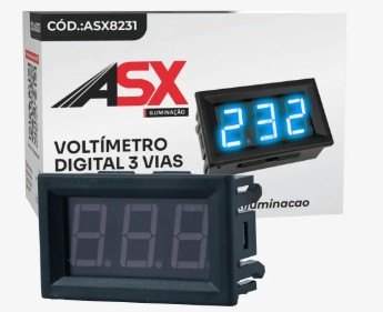ISO22M8232 12/24V - VOLTIMETRO DIGITAL 12/24V ( (EMB. COM 01 PECA - VALOR UNITARIO) - KIT ISO22M8232 12/24V - VOLTIMETRO DIGITAL 12/24V ( (EMB. COM 01 PECA - VALOR UNITARIO) - KIT