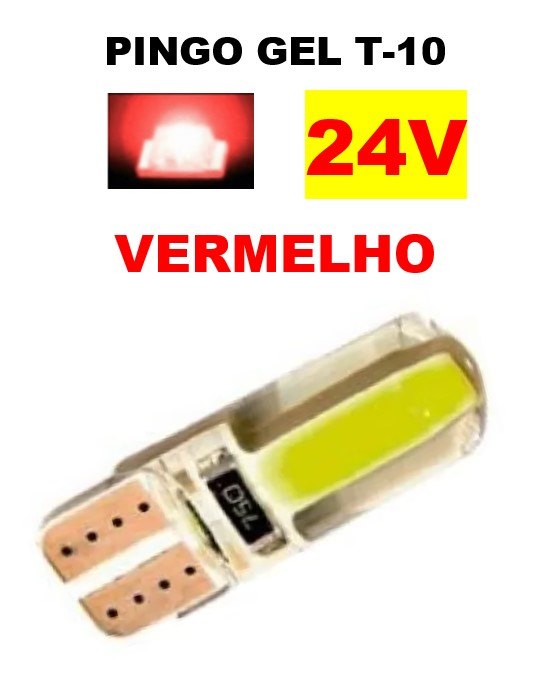 ISO14LPG 2821 VM 24V - LAMPADA LED T10/2821 24V VERMELHO (EMB. 01 PC- VALOR UNITARIO) - PC