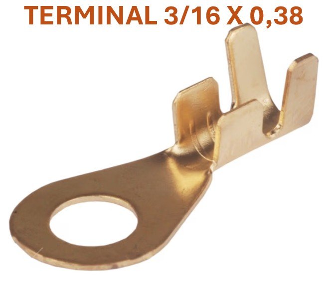 AMS81025 - TERMINAL OLHAL 3/16 X 0,38 MM (EMB. COM 100 PECAS - VALOR DO CENTO) - CT