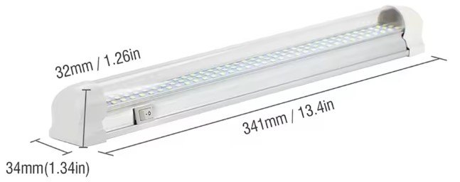 ISO14LM6931 12/24V - LUMINARIA LED TETO 12/24V C/ BOTAO ON/OFF- BCA 34X3,5CM 108 LED 10W - BASE DE ALUMINIO (EMB. 01 PC- VALOR UNITARIO) - PC