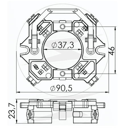 UF-1.175/4 12V - PORTA ESCOVA PARTIDA 12V FIESTA IV 1.8/  PASSAT/ JETA/ VECTRA/ KADETT - PC