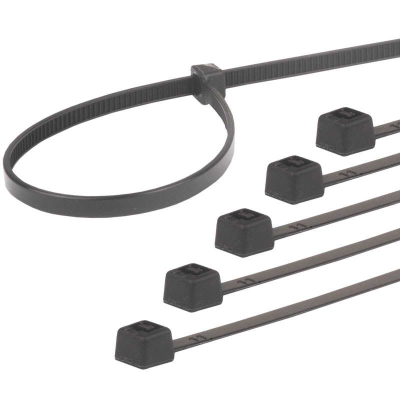 AMS80200P - ABRACADEIRA NYLON 20 CM PRETA (EMB. COM 100 PECAS - VALOR DO CENTO) - CT