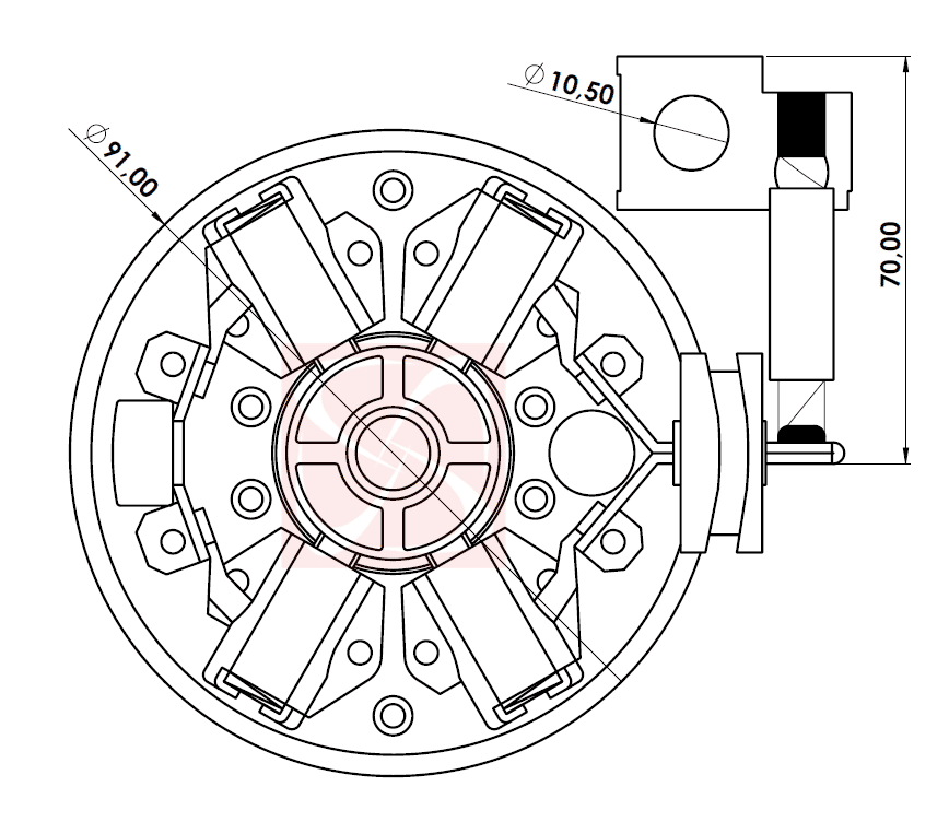 A-239-12V - PORTA ESCOVA PARTIDA WAPSA 12V - FORD/ MERCEDES BENS/ VOLVO - PC