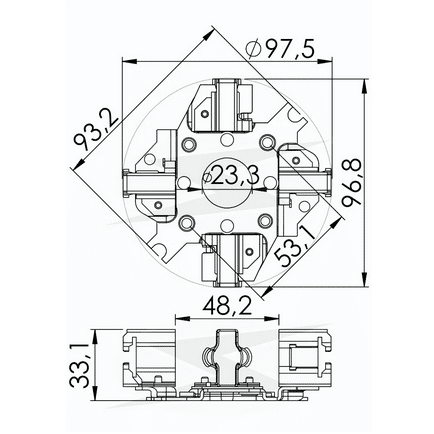 UF-1.150/4 24V - PORTA ESCOVA PARTIDA JF 24V MB/ SCANIA/ IVECO/ FIAT/ FORD/ CASE - PC