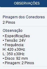ISO26B4.8724 24V - BUZINA UNIVERSAL PAQUERINHA 24V DUPLA CAMINHAO/ ONIBUS 92MM - 420/350 HZ (EMB. COM 02 PECAS - VALOR DO PAR) - PC ISO26B4.8724 24V - BUZINA UNIVERSAL PAQUERINHA 24V DUPLA CAMINHAO/ ONIBUS 92MM - 420/350 HZ (EMB. COM 02 PECAS - VALOR DO PAR) - PC