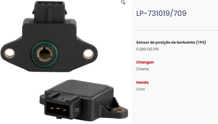 LP709 - SENSOR POS.BORBOLETA CHANA/ CIVIC - UN
