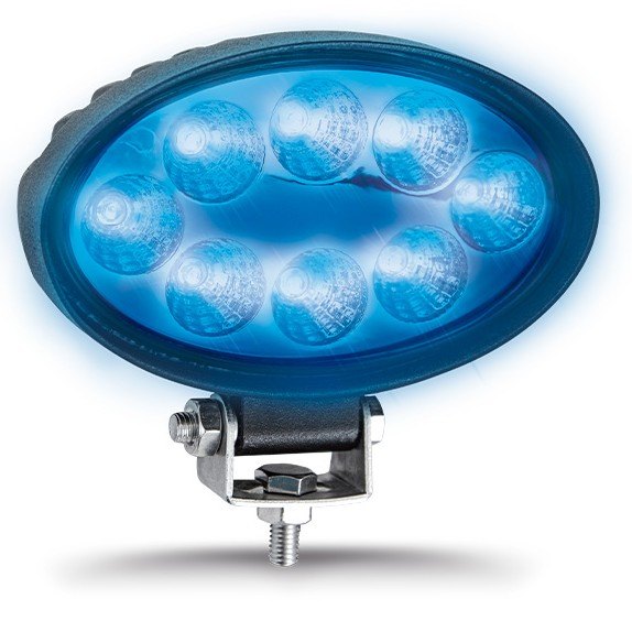 ISO14F6900 AZ 12/24V - FAROL LED OVAL AZUL 12/24V COM 8 LEDS (EMB. COM 01 PC - VALOR UNITARIO) - PC