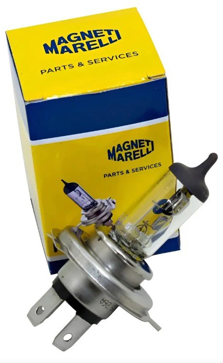 LMM64193 H4 12V - LAMPADA FAROL H4 12V 60/55W H4 BIODO MAGNETI MARELLI (VALOR UNITARIO) - PC