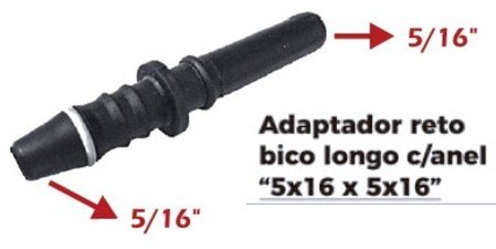 ISO1905104 - ADAPTADOR RETO BICO LONGO COM ANEL 5/16 X 5/16 (EMB. COM 01 PECA - VALOR UNITARIO) - PC