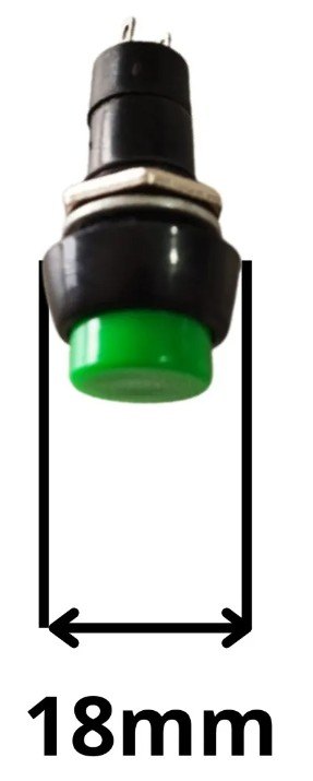 ISO6IT1221 A - CHAVE ON/OFF REDONDA BOTAO VERDE 12MM LIGA/ DESLIGA (EMB. COM 01 PC - VALOR UNITARIO) - PC