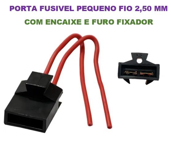 ISO1901484 - PORTA FUSIVEL (C/ FURO LATERAL P/ FIX.) FIO 2,5MM - EMBALAGEM COM 5  - VALOR UNITARIO - PC