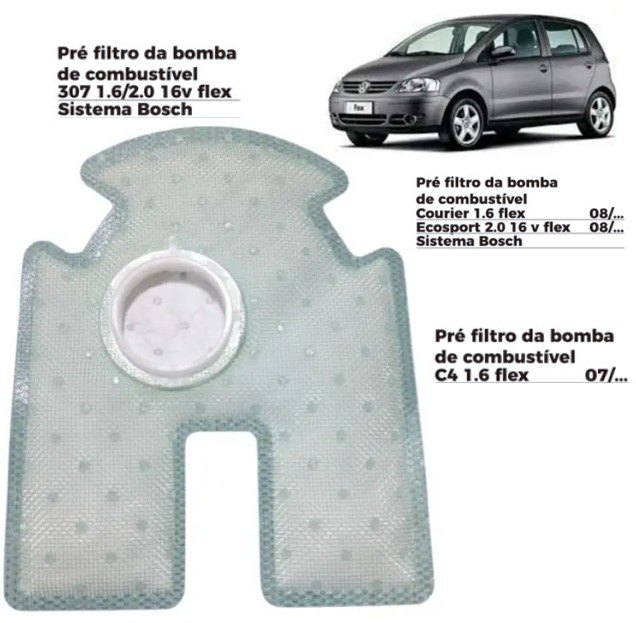ISO1903016 - PRE FILTRO PARA BOMBA SISTEMA BOSCH COURRIER/ ECOSPORT/ FORD/ CITROEN/ PEUGEOT (EMB. COM 01 PECA - VALOR UNITARIO) - PC
