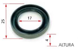 ISO7-3714 - RETENTOR ALTERNADOR BOSCH WAPSA ONIBUS M BENS 75 A S/ MOLA - 25 X 17 X 4 MM (EMB. COM 01 PECA - VALOR UNITARIO) - PC