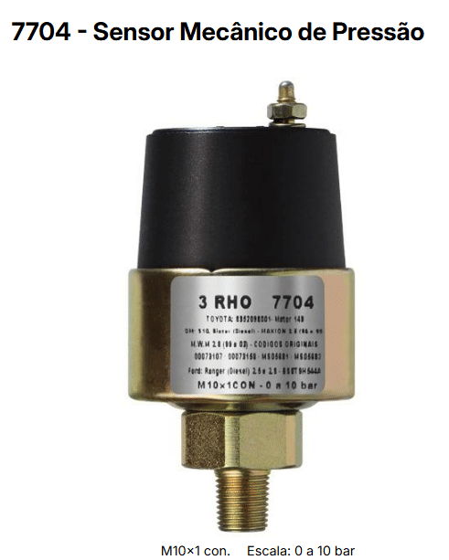 RHO7704 - SENSOR PRES. S10/BLAZER(DIESEL) MAXION 2.5 TOYOTA - UN