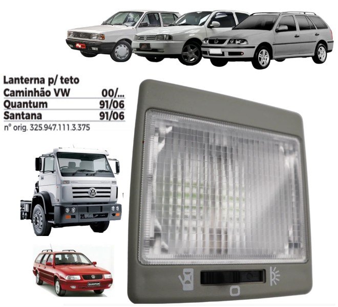 ISO1901137 - LANTERNA TETO SANTANA/ CAMINHAO VW (EMB. COM 01 PECA - VALOR UNITARIO) - PC ISO1901137 - LANTERNA TETO SANTANA/ CAMINHAO VW (EMB. COM 01 PECA - VALOR UNITARIO) - PC