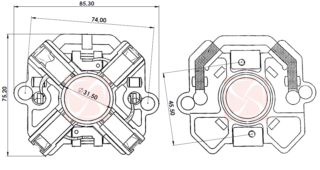 A-131 12V - PORTA ESCOVA PARTIDA SPRINTER/ DUCATO/ F1000/ CORRIER - PC