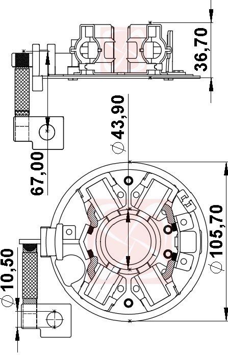 A-047-24V - PORTA ESCOVA PARTIDA BOSCH JHON DREE/ SCANIA/ VOLVO 24V - PC A-047-24V - PORTA ESCOVA PARTIDA BOSCH JHON DREE/ SCANIA/ VOLVO 24V - PC