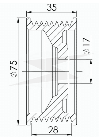 UF-3.393 - POLIA ALTERNADOR F-250 (MOTORCRAFT) 8 PK - PC