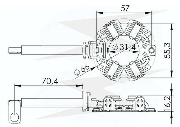 UF-1.180/4 12V - PORTA ESCOVA PARTIDA PAJERO SPORT/ NISSAN/ SANDERO - PC