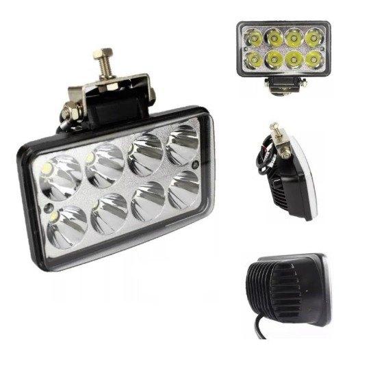 ISO224201 12/24V - FAROL LED RETANGULAR 8 LED 24W 12/24V (EMB. COM 01 PECA- VALOR UNITARIO) - PC