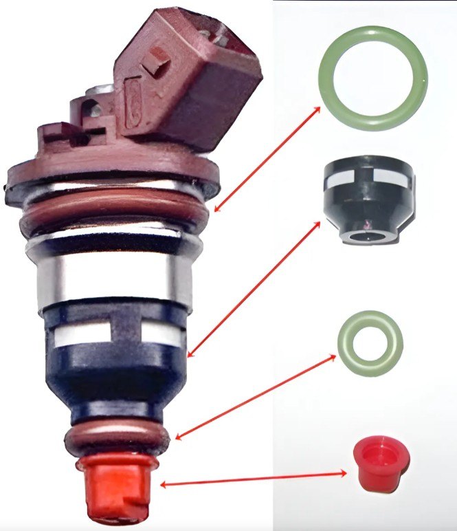 ISO1902024 - REPARO BICO INJETOR FORD/ 4 CILINDROS/ ZETEC 16V (EMB. COM 04 FILTRO, 04 PONTEIRAS, 8 ANEIS DE VITON - PREÇO DO KIT) - KIT