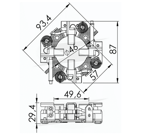 UF-1.104/4 12V - PORTA ESCOVA PARTIDA BOSCH JF (SOLDAR) - PC