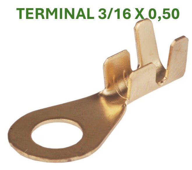 AMS81026 - TERMINAL OLHAL 3/16 X 0,50 MM (EMB. COM 100 PECAS - VALOR DO CENTO) - CT