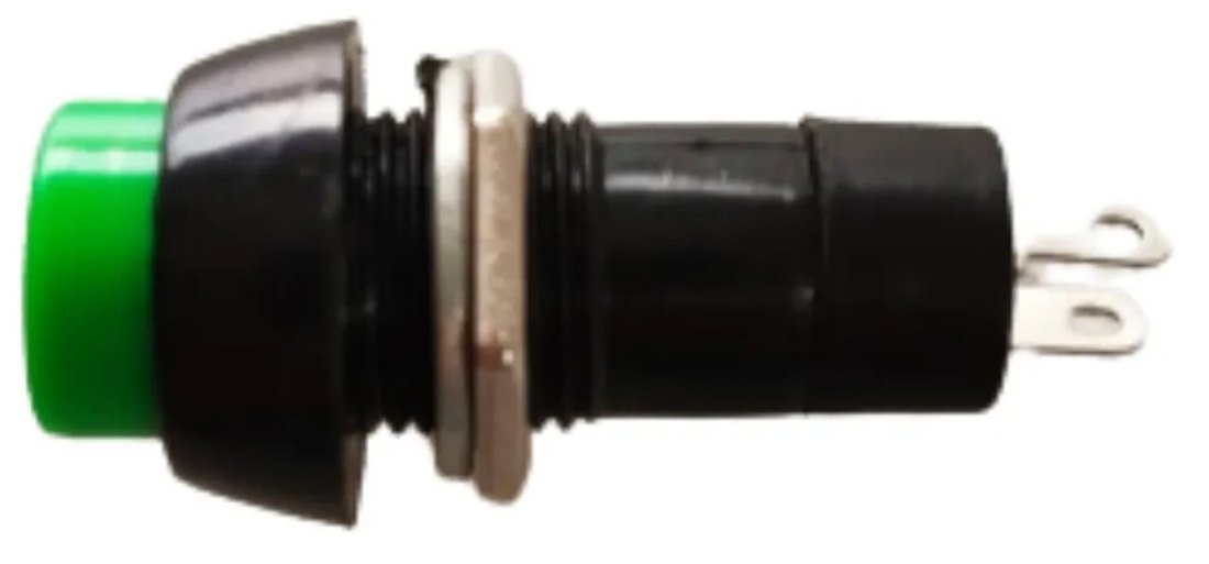 ISO6IT1221 A - CHAVE ON/OFF REDONDA BOTAO VERDE 12MM LIGA/ DESLIGA (EMB. COM 01 PC - VALOR UNITARIO) - PC