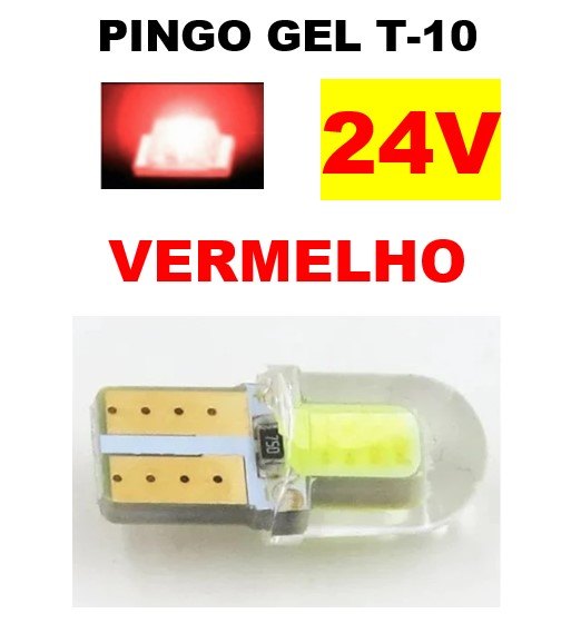 ISO14LPS 2821 VM 24V - LAMPADA LED T10/2821 24V  VERMELHO (EMB. 01 PC- VALOR UNITARIO) - PC