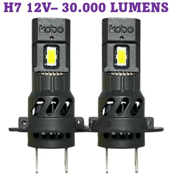 ISO14KB4H7 12V - KIT LAMPADA LED MINI KB4 H7 30000LM 6500K 12V (EMB. COM 02 PECAS - VALOR DO PAR) - KIT