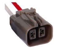 ISO17CH02.5910 - CHICOTE 02 VIAS DO REGULADOR DE VOLTAGEM MITSUBISHI/ FIO 4 MM/ FEMEA/ 2,8MM (EMB. COM 01 PEÇA - VALOR UNITARIO) - PC