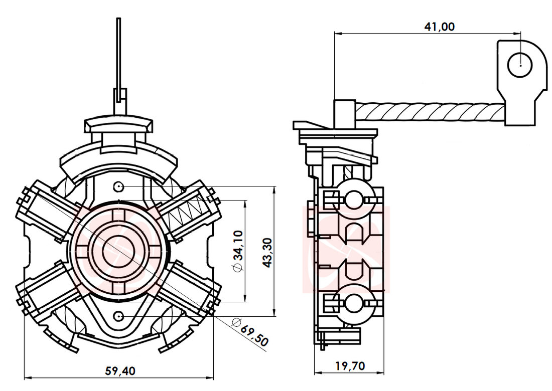 A-012-12V - PORTA ESCOVA PARTIDA 12V BOSCH/ GOLF/ POLO/ CORDOBA - PC