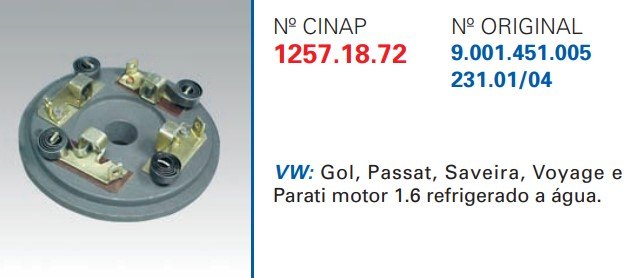 CP1257 - MANCAL PARTIDA LC VW/ GOL/ PASSAT/ SAV/ PARATI 1.6 (EMB. COM 1 PEÇA - VALOR UNITARIO) - PC