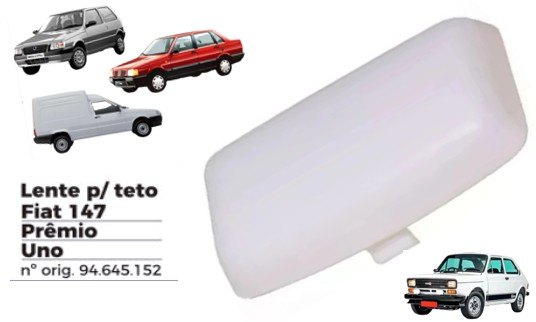 ISO1901007 - LENTE LANTERNA TETO FIAT 147/ UNO (EMB. COM 01 PECA - VALOR UNITARIO) - PC ISO1901007 - LENTE LANTERNA TETO FIAT 147/ UNO (EMB. COM 01 PECA - VALOR UNITARIO) - PC