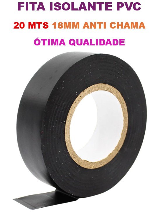 ISO17FT705026 20MT - FITA ISOLANTE PVC 20 MTS 18MM ANTI CHAMA (EMB. COM 10 PECAS - VALOR UNITARIO) - PC ISO17FT705026 20MT - FITA ISOLANTE PVC 20 MTS 18MM ANTI CHAMA (EMB. COM 10 PECAS - VALOR UNITARIO) - PC