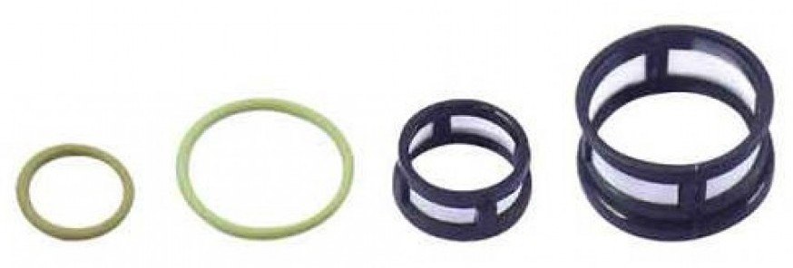 ISO1902003 - REPARO BICO INJETOR FIAT/ MARELLI/ FORD/ SINGLE POINT- TELA EM AÇO INOX (EMB. COM 02 FILTROS E 02 ANEIS DE VITON- PREÇO DO KIT) - KIT