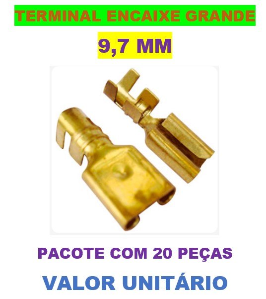 ISO80181-S GDE - TERMINAL ENCAIXE FEMEA 9,7 MM - SEM TRAVA (EMB. COM 20 PECAS - VALOR UNITARIO) - PC