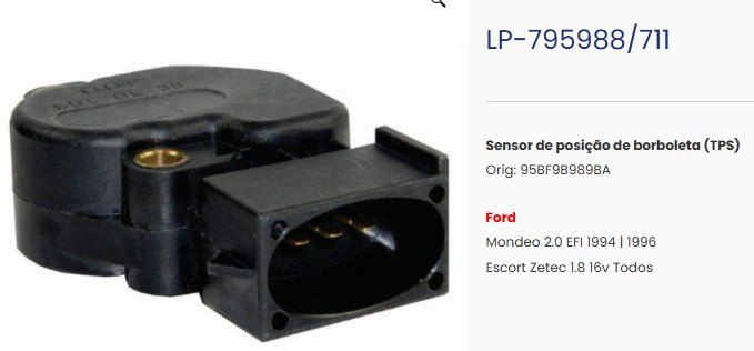 LP711 - SENSOR POS.BORBOLETA FORD MONDEO/ESCORT  ZETEC 1.8  - UN