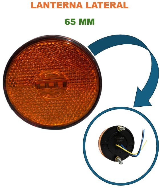 ISO14TR437 AM 12/24V - LANTERNA LATERAL 65MM - AMARELO - 12/24V - SEM SUPORTE (EMB. COM 01 PECA - VALOR UNITARIO) - PC ISO14TR437 AM 12/24V - LANTERNA LATERAL 65MM - AMARELO - 12/24V - SEM SUPORTE (EMB. COM 01 PECA - VALOR UNITARIO) - PC