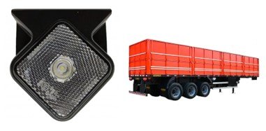 ISO17T1436 CR - LANTERNA LATERAL CR GUERRA LED QUADRADA C/ SUPORTE - PC