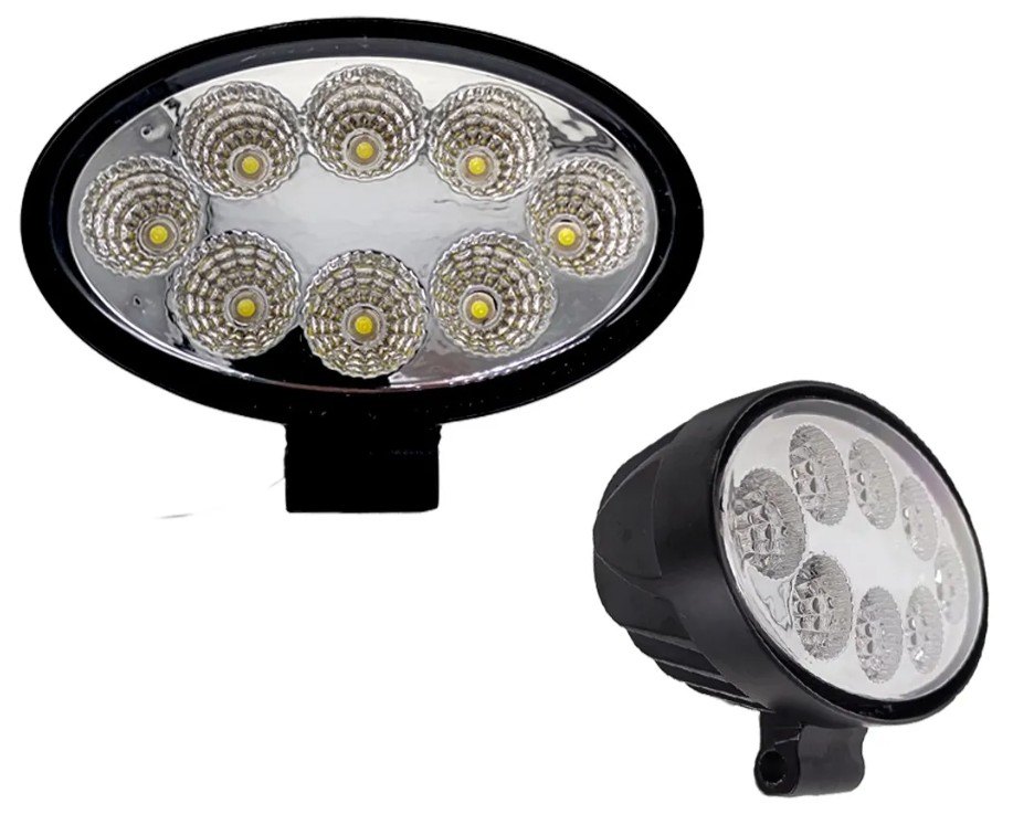 ISO14F6900 AZ 12/24V - FAROL LED OVAL AZUL 12/24V COM 8 LEDS (EMB. COM 01 PC - VALOR UNITARIO) - PC