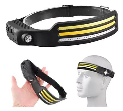 ISO6CB4008 - LANTERNA DE CABECA COB RECARREGAVEL INDUCAO (EMB. COM 1 PEÇA - VALOR UNITARIO) - PC