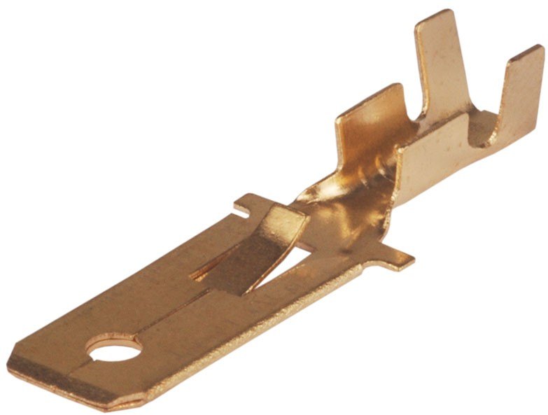 AMS81024 - TERMINAL MACHO LONGO 6,3 MM COM TRAVA (EMB. COM 100 PECAS - VALOR DO CENTO) - CT