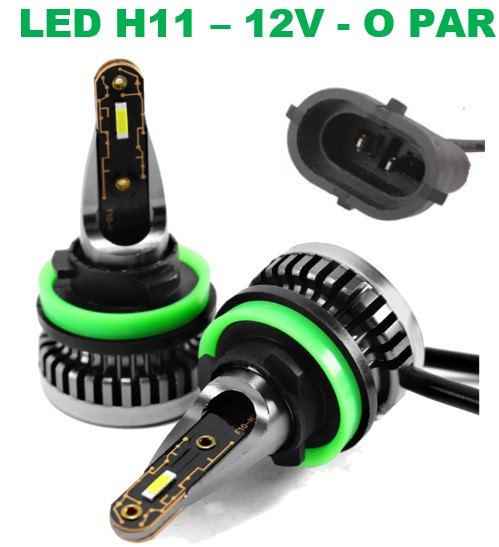 ISO14LFR8 H11 12V - KIT LAMPADA LED R8 H11 12V 42W 30000LM 6500K (EMB. COM 02 PC- VALOR DO PAR) - KIT