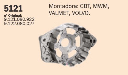 CP5121 - MANCAL ALTERNADOR LADO POLIA CBT TRATOR  8440/ VALMET/ PA CARREG./ VOLVO/ N10 (EMB. COM 1 PEÇA - VALOR UNITARIO) - PC