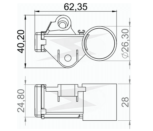 UF-2.214/2 12V - PORTA ESCOVA ALTERNADOR DELCO 12V ASTRA/ CORSA/ KADETT/ MONZA/ OMEGA/ S10/ VECTRA  - PC