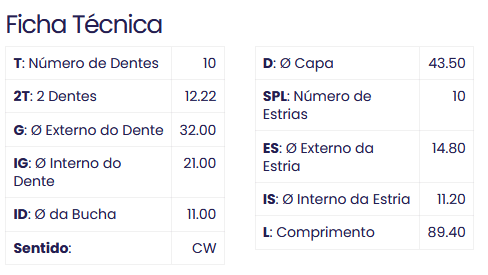 99.2043.0 - IMPULSOR PARTIDA DENSO, TOYOTA COROLLA, COM 10 DENTES E 10 ESTRIAS (EMB. COM 01 PECA - VALOR UNITARIO) - PC 99.2043.0 - IMPULSOR PARTIDA DENSO, TOYOTA COROLLA, COM 10 DENTES E 10 ESTRIAS (EMB. COM 01 PECA - VALOR UNITARIO) - PC