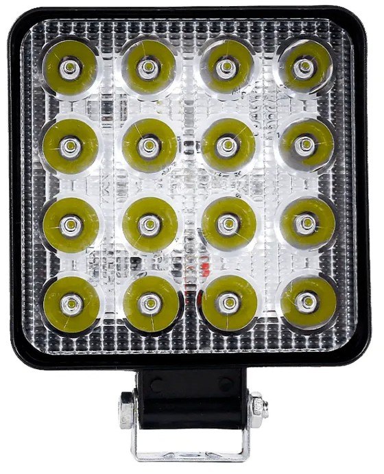 ISO224148 12/24V - FAROL LED QUADRADO 16 LED 48W 12/24V (EMB. COM 01 PECA- VALOR UNITARIO) - PC ISO224148 12/24V - FAROL LED QUADRADO 16 LED 48W 12/24V (EMB. COM 01 PECA- VALOR UNITARIO) - PC