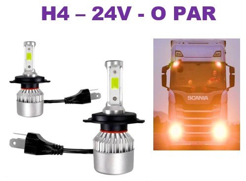 ISO14LFV24 H4 24V - KIT LAMPADA FAROL LED H4 24V 280000LM 36W 6500K (EMB. COM 02 PC- VALOR DO PAR) - KIT ISO14LFV24 H4 24V - KIT LAMPADA FAROL LED H4 24V 280000LM 36W 6500K (EMB. COM 02 PC- VALOR DO PAR) - KIT